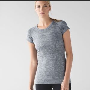 🍋Lululemon Swiftly Tech Short Sleeve Crew In Heathered Slate